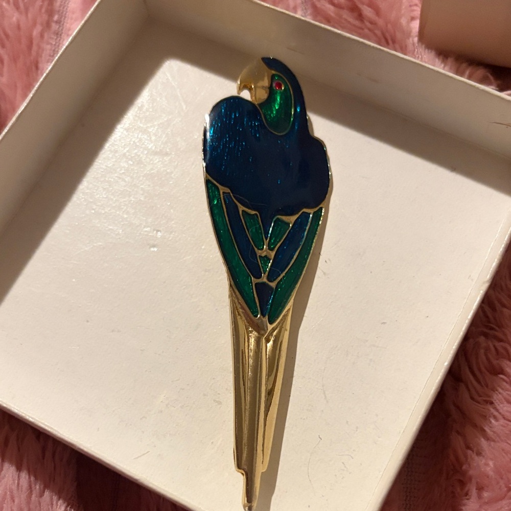 Colorful Parrot Brooch